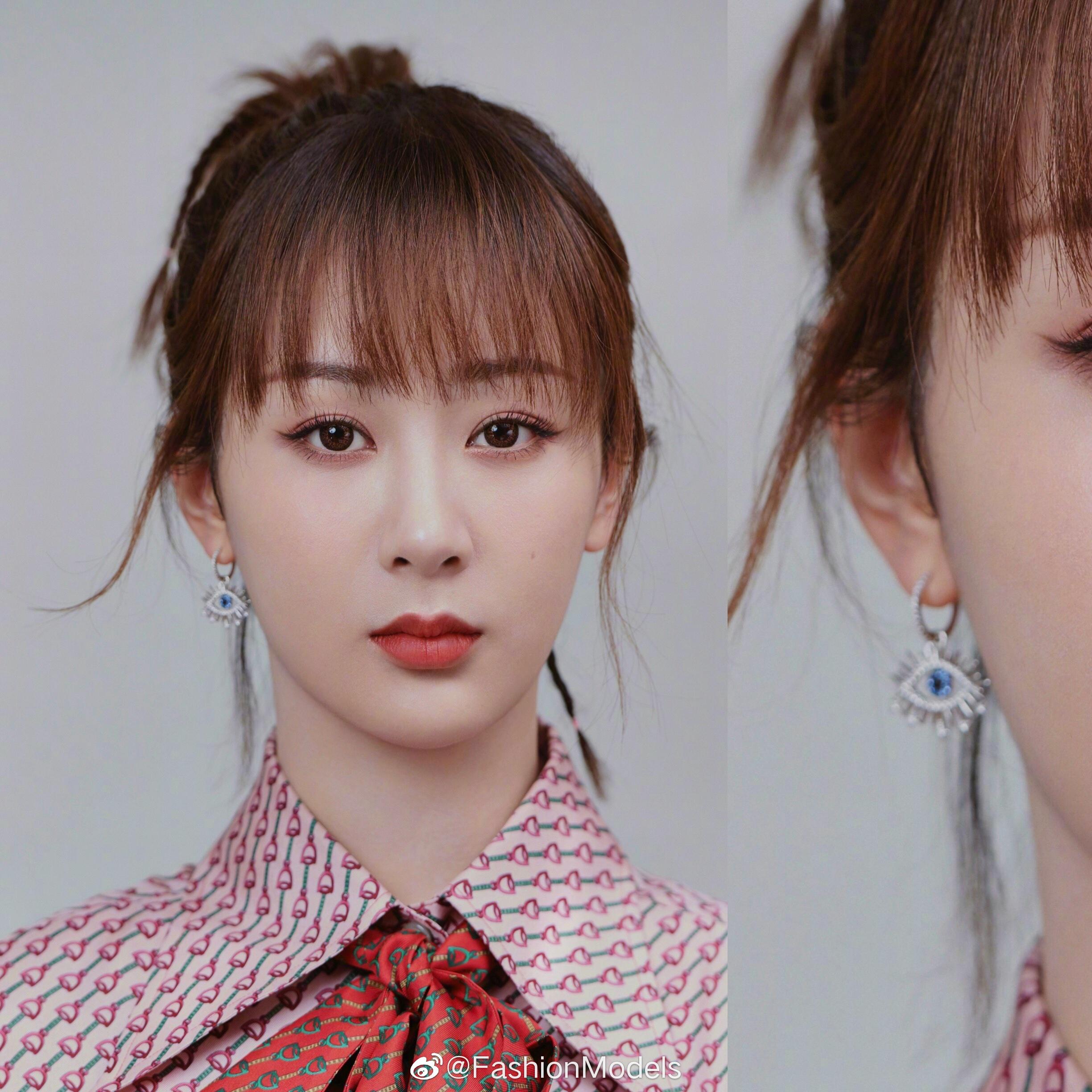 杨紫本身就是娃娃脸,太过简洁干练的风格不太适合她,这个时候在耳朵上