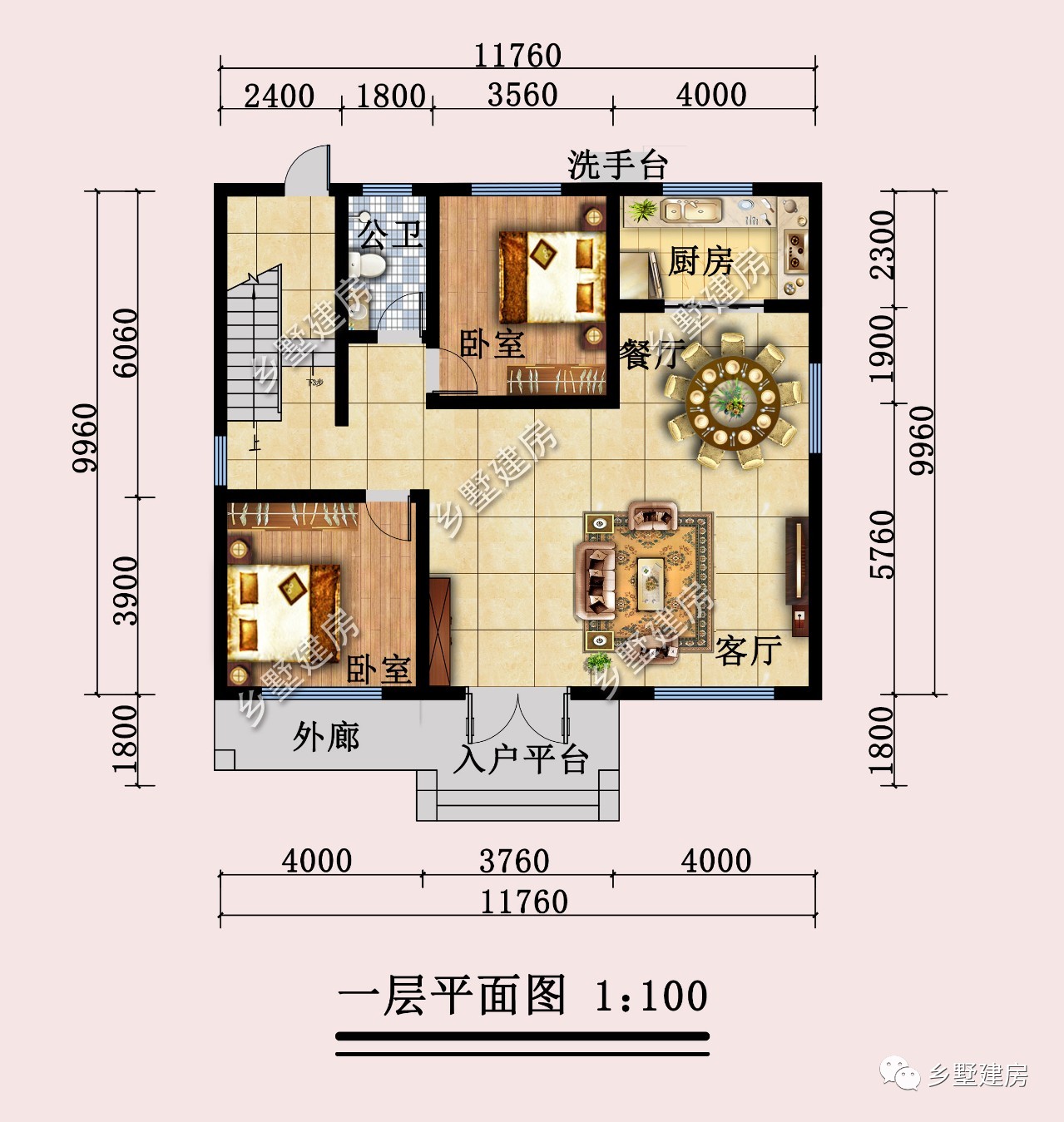 12x10米簡歐二層別墅佈局實用外觀優美回鄉建一棟很不錯