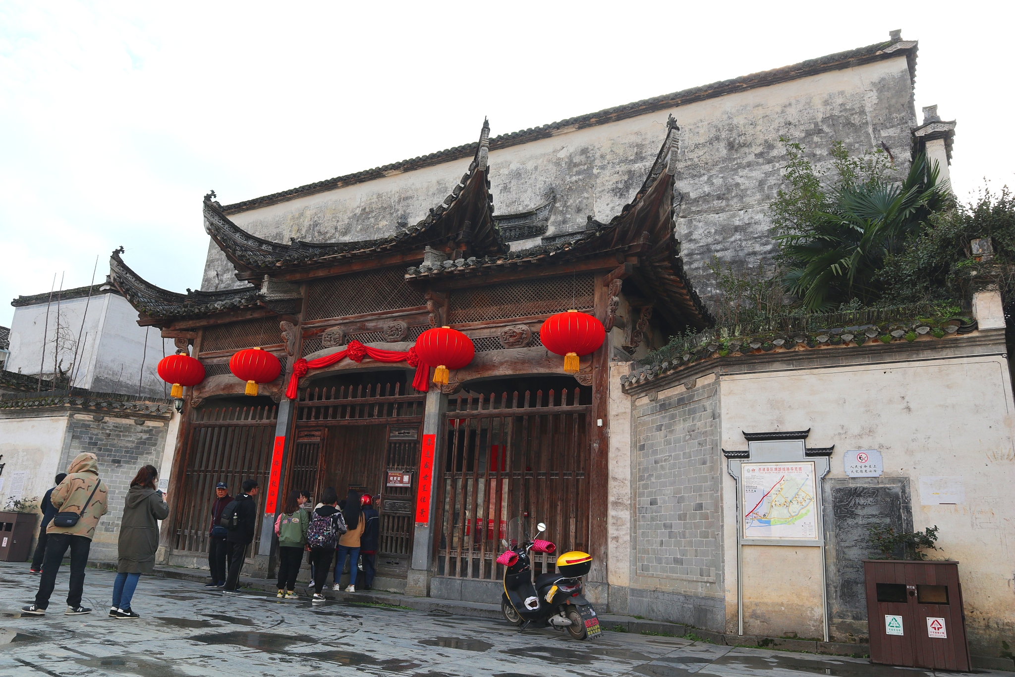 皖南西递敬爱堂,一个"孝"字的神奇,字中有画,画中有字