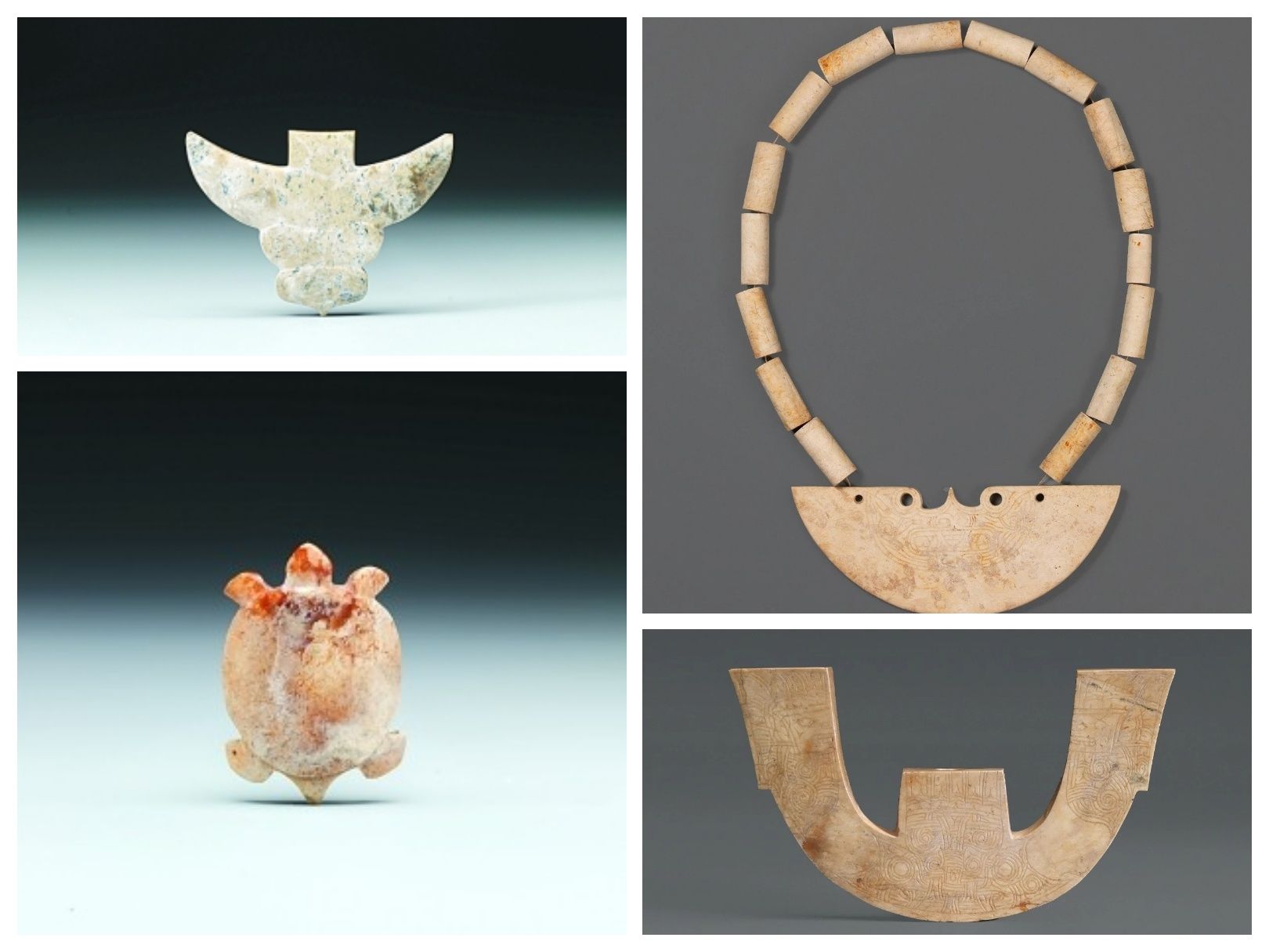 良渚时期的玉璜,三叉形器等