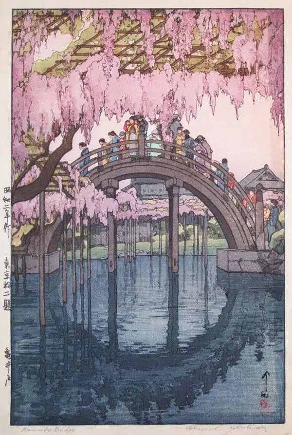 日本版画大师吉田 博,美丽的日式乡间美景