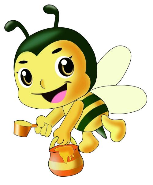 there is a bee.这有只蜜蜂.