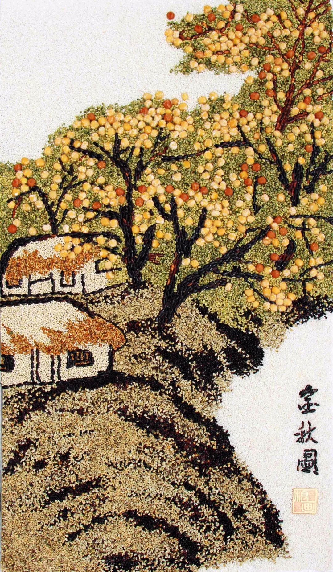 东明粮画五谷杂粮的神奇碰撞