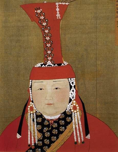 "一字眉":元世祖皇后像