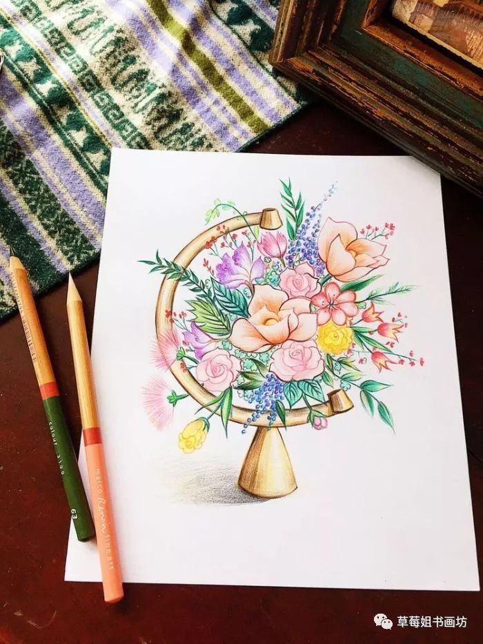 教程儿童创意画盛放的鲜花