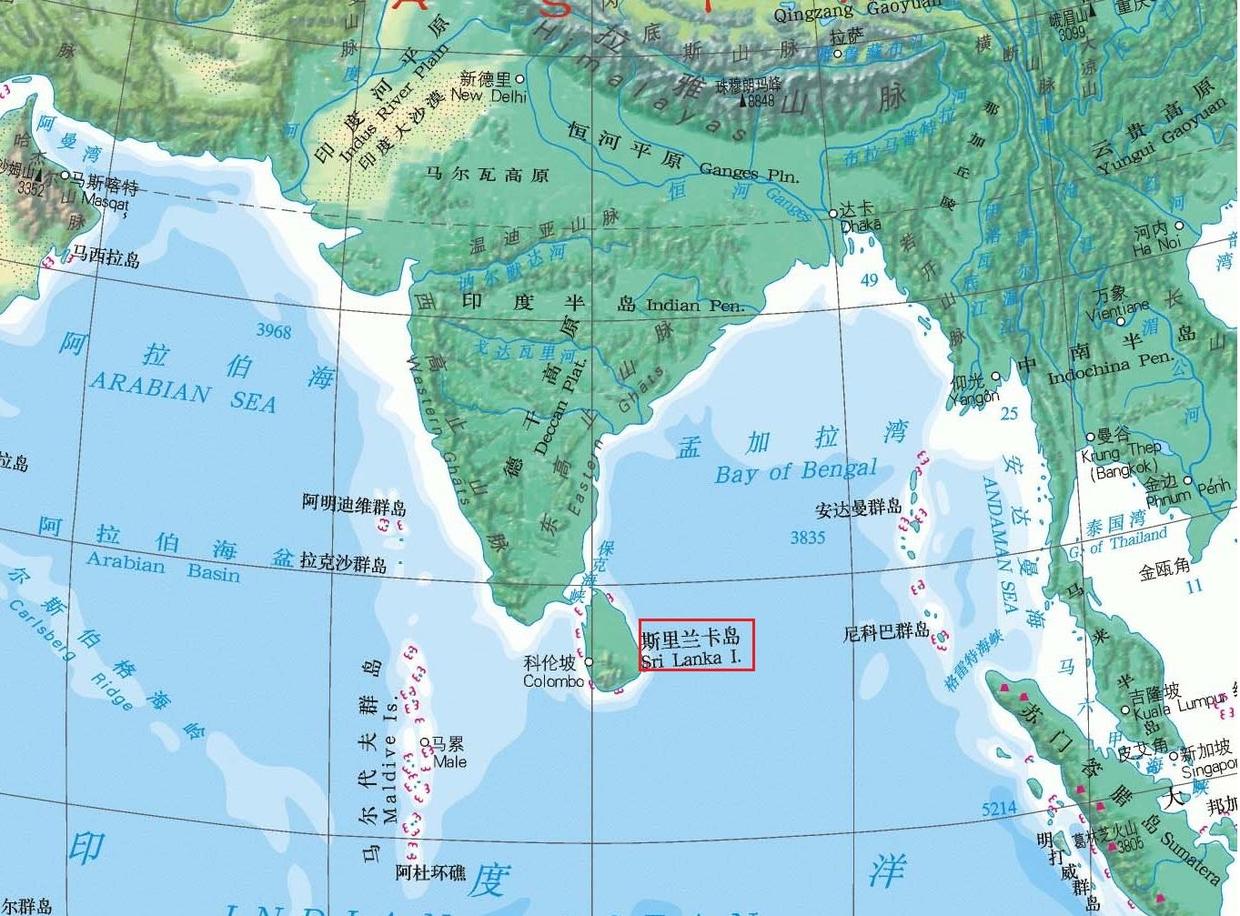 锡兰岛在地图上的位置图片