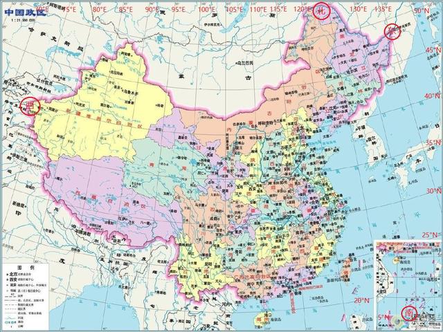 中国政区图带经纬线图片