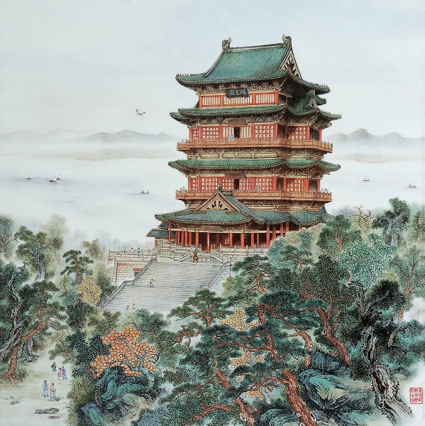 最后一位,著名建筑大师——梁思成,亲绘《重建滕王阁计划草图》