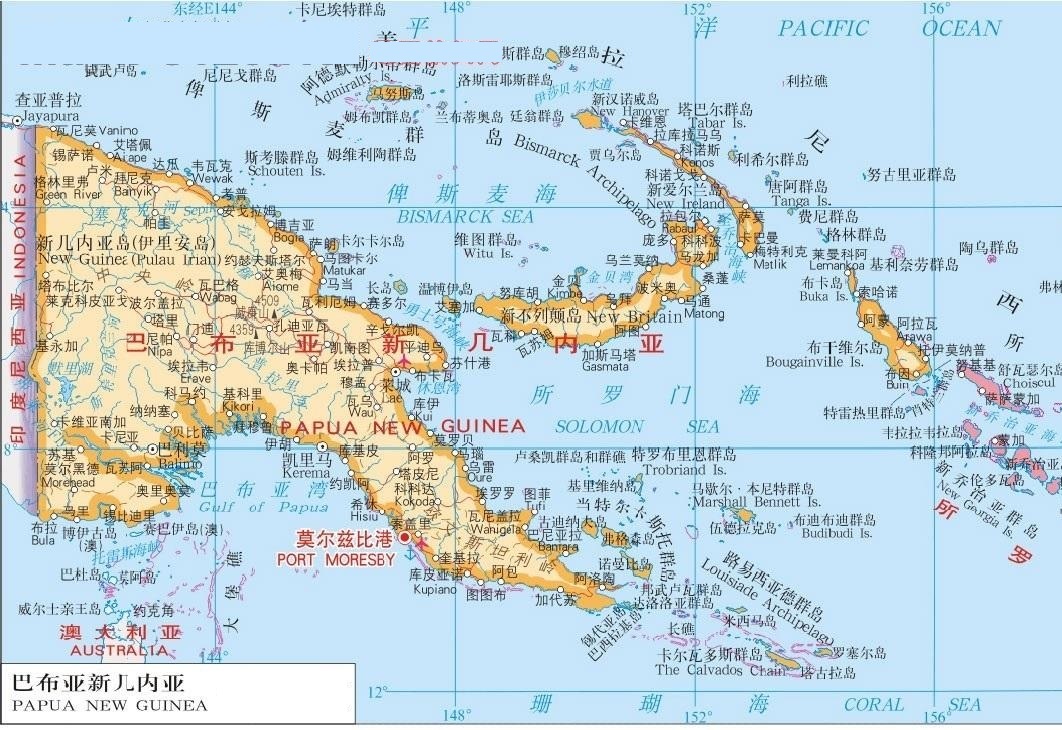 巴布亚群岛地图图片
