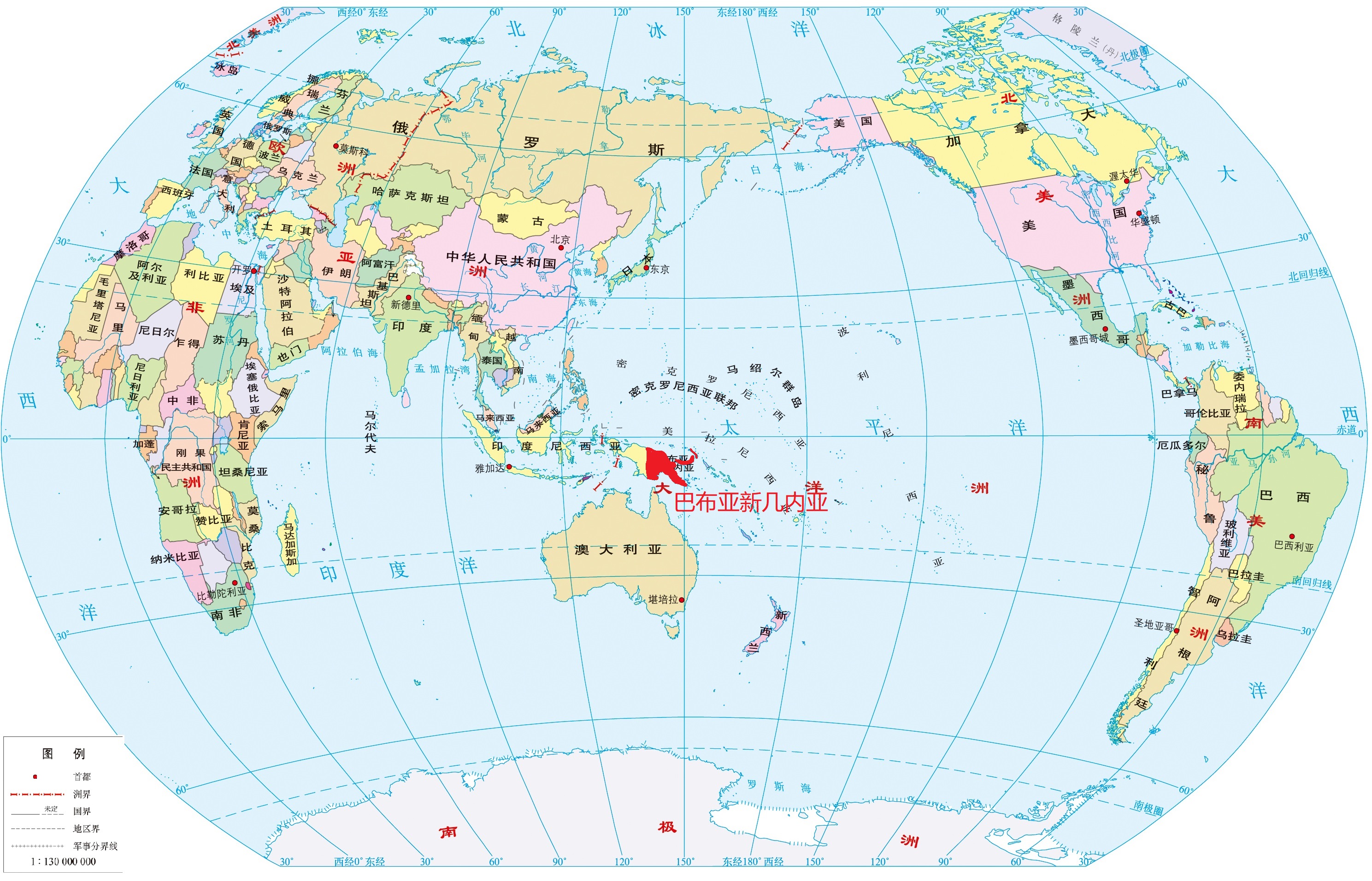巴布亚群岛地图图片