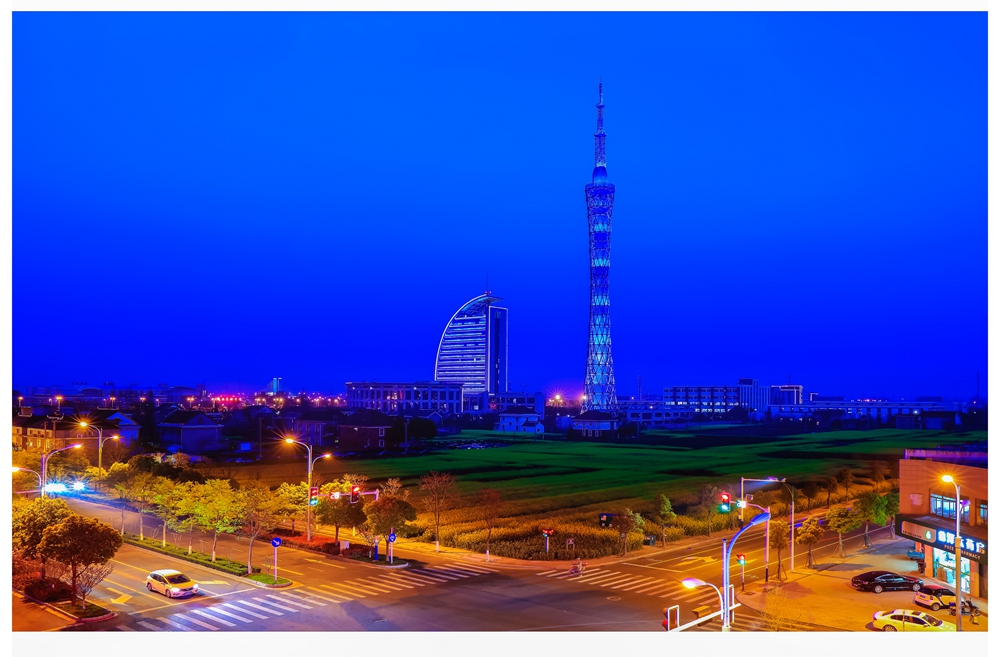 分享几幅江苏省海安市的夜景图,顺便说一下拍摄要点
