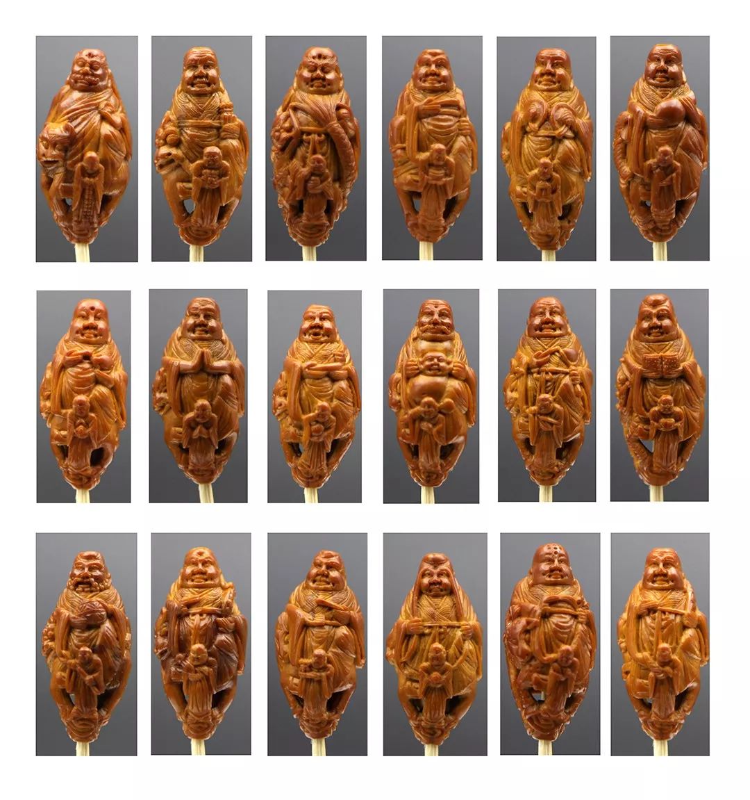 核雕界的"三架马车"之《汗马功劳钟年福》_人民号