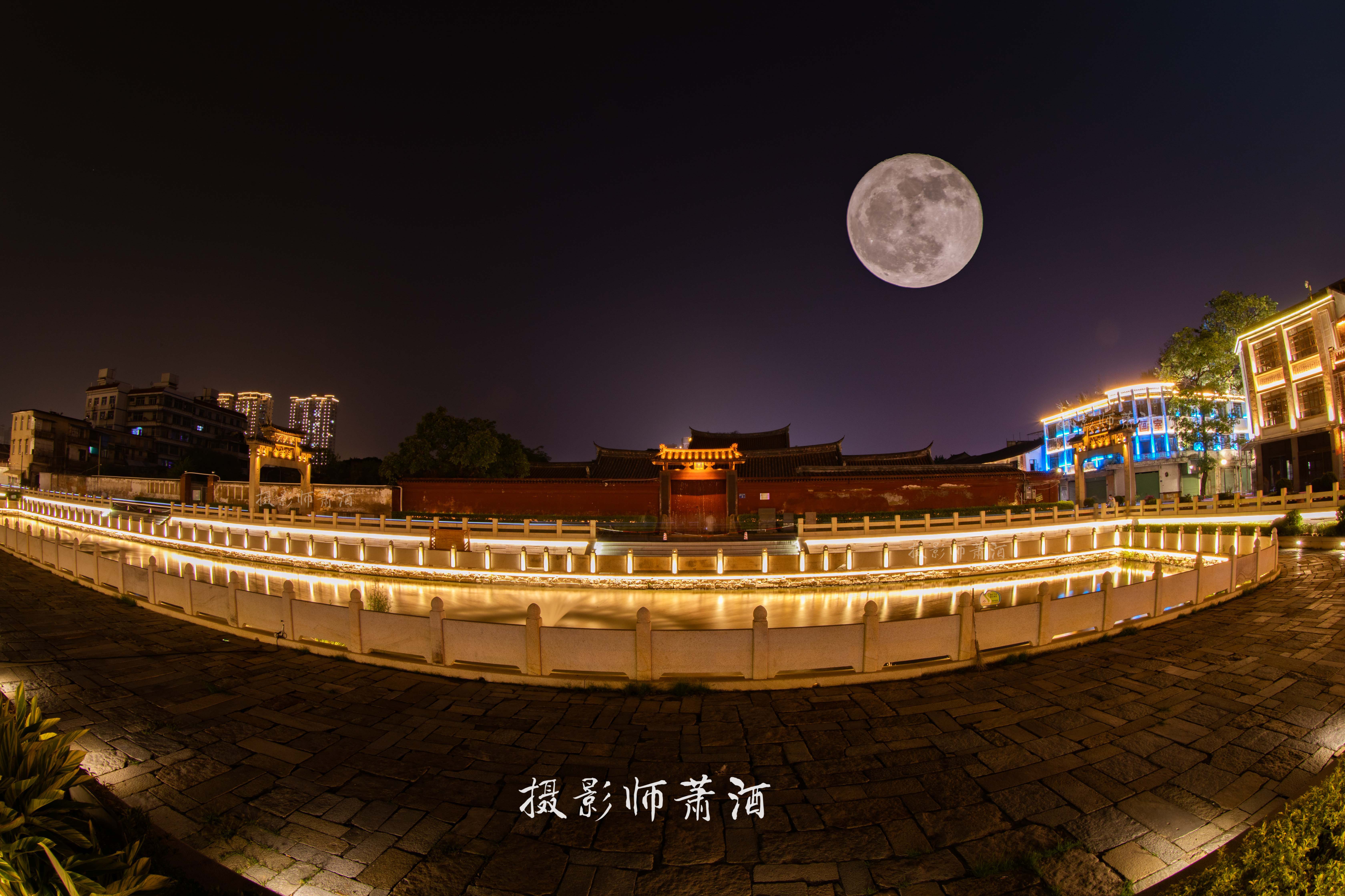 漳州实景拍摄的中秋夜景美