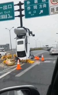 东北网@「万象」轿车开“上天”，视频画面曝光！网友：一般人做不到……