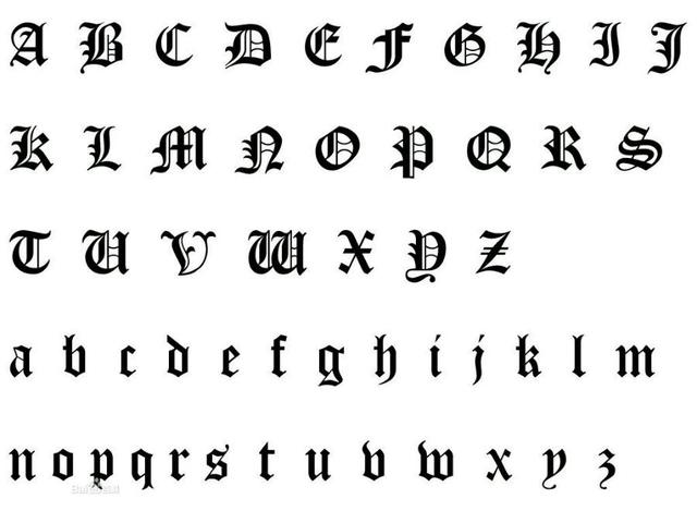 拉丁字母 手写体图片