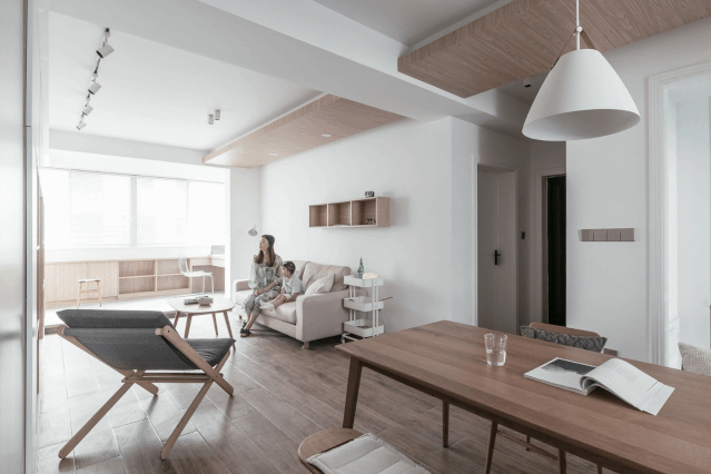 #中国质量万里行#120m2自然风两居，白色+原木色，轻盈舒适而美好！