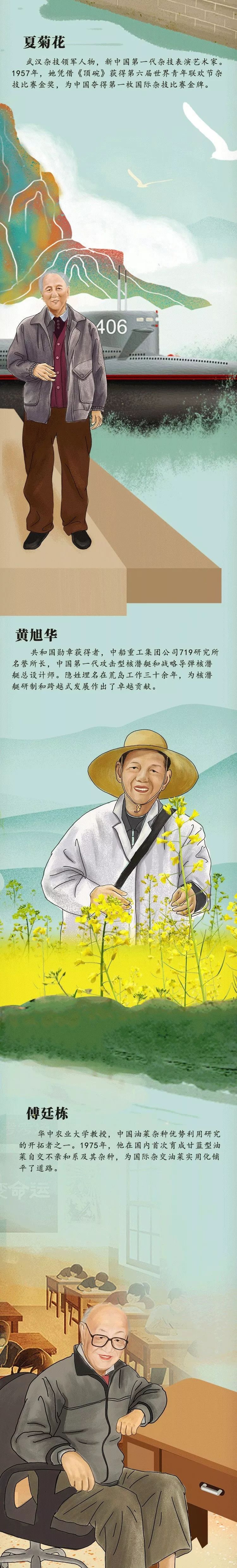 [荆楚网]「手绘长卷」70年，荆楚群星闪耀时！