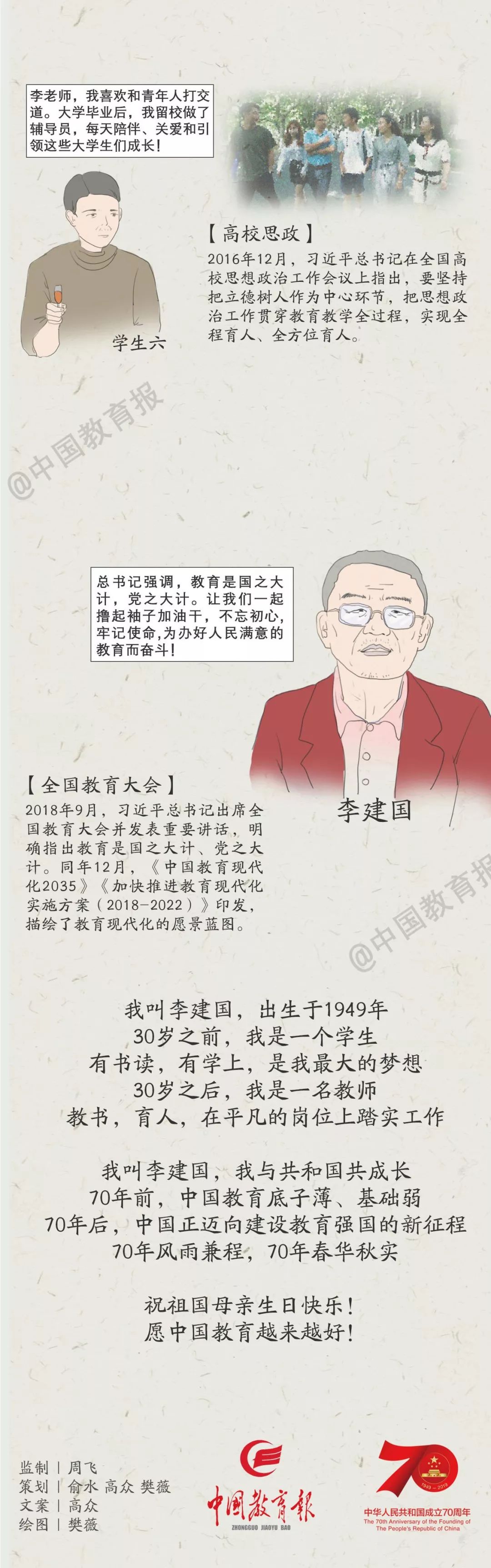 中国教育报：超感动！一图看懂中国教育70年……