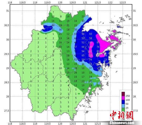【手机中国网】台风“米娜”携风雨影响浙江 58个乡镇降雨量超百毫米