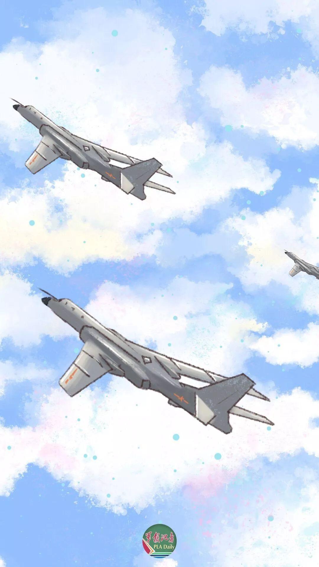 经济日报@收藏！纯手绘受阅空中梯队漫画！