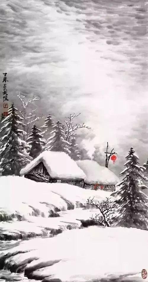 冬已至雪正飞看看那些国画中的美丽雪景