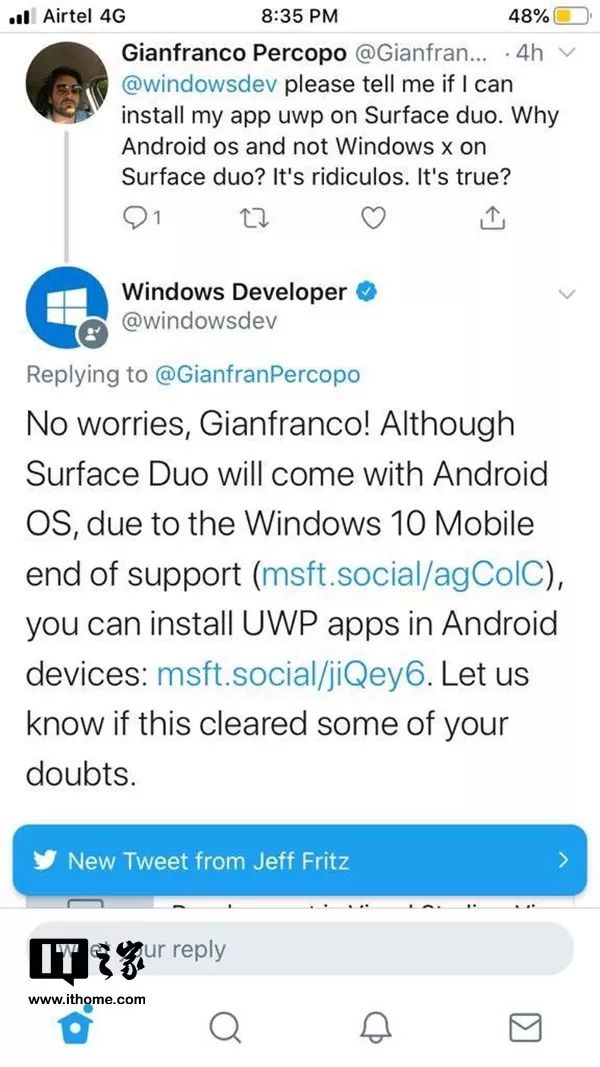 #中国质量万里行#Surface Duo是否支持UWP应用？微软回复耐人寻味