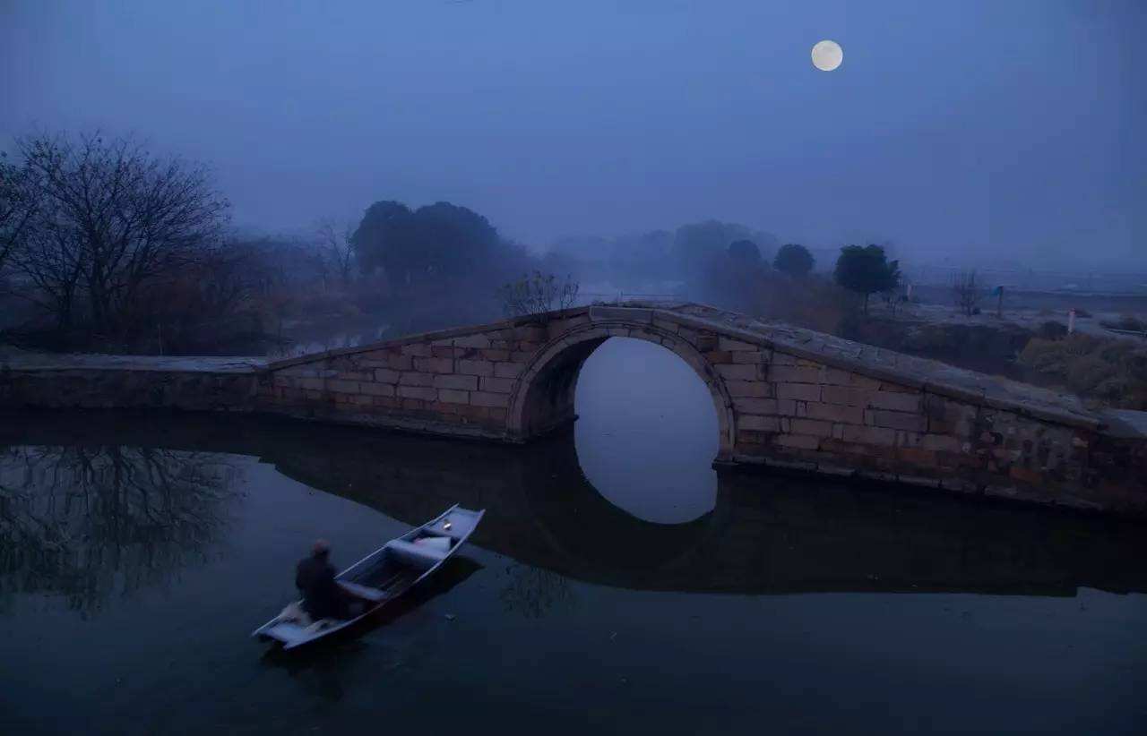 枫桥月夜图片