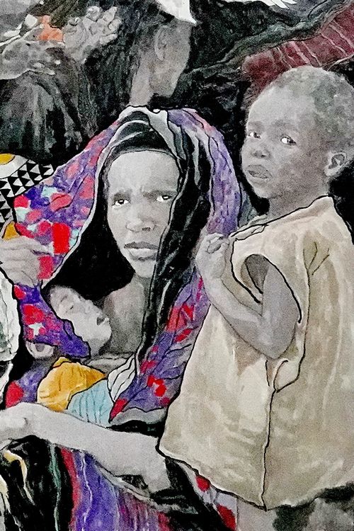 「汉口光达」画大爱无疆 赞世界和平 军旅画家马国旗一幅国画述说无疆大爱