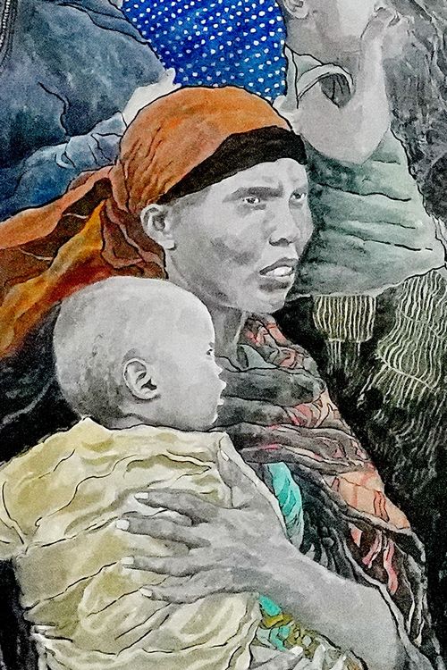 「汉口光达」画大爱无疆 赞世界和平 军旅画家马国旗一幅国画述说无疆大爱