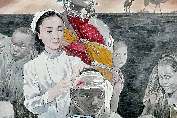 「汉口光达」画大爱无疆 赞世界和平 军旅画家马国旗一幅国画述说无疆大爱