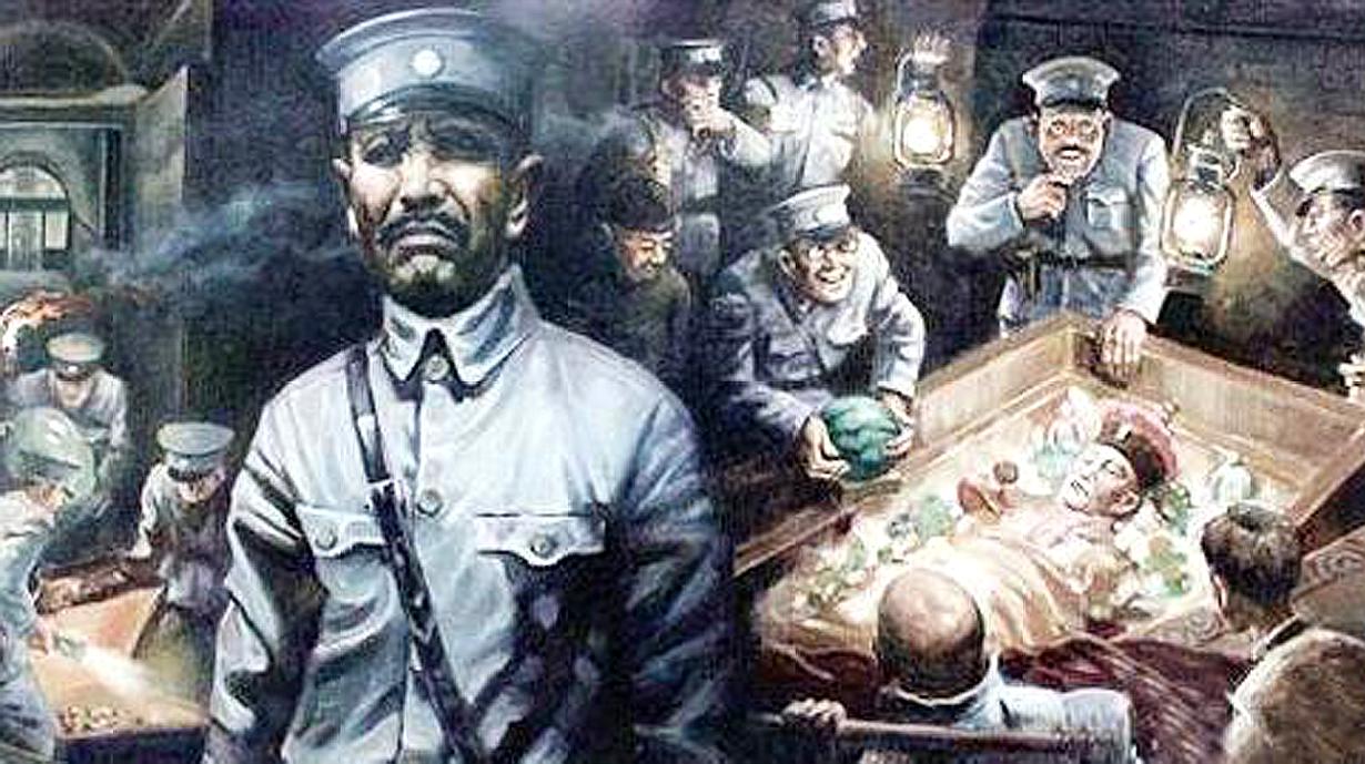 盗墓大王孙殿英盗入乾隆墓后为何将乾隆的牙齿全部敲碎