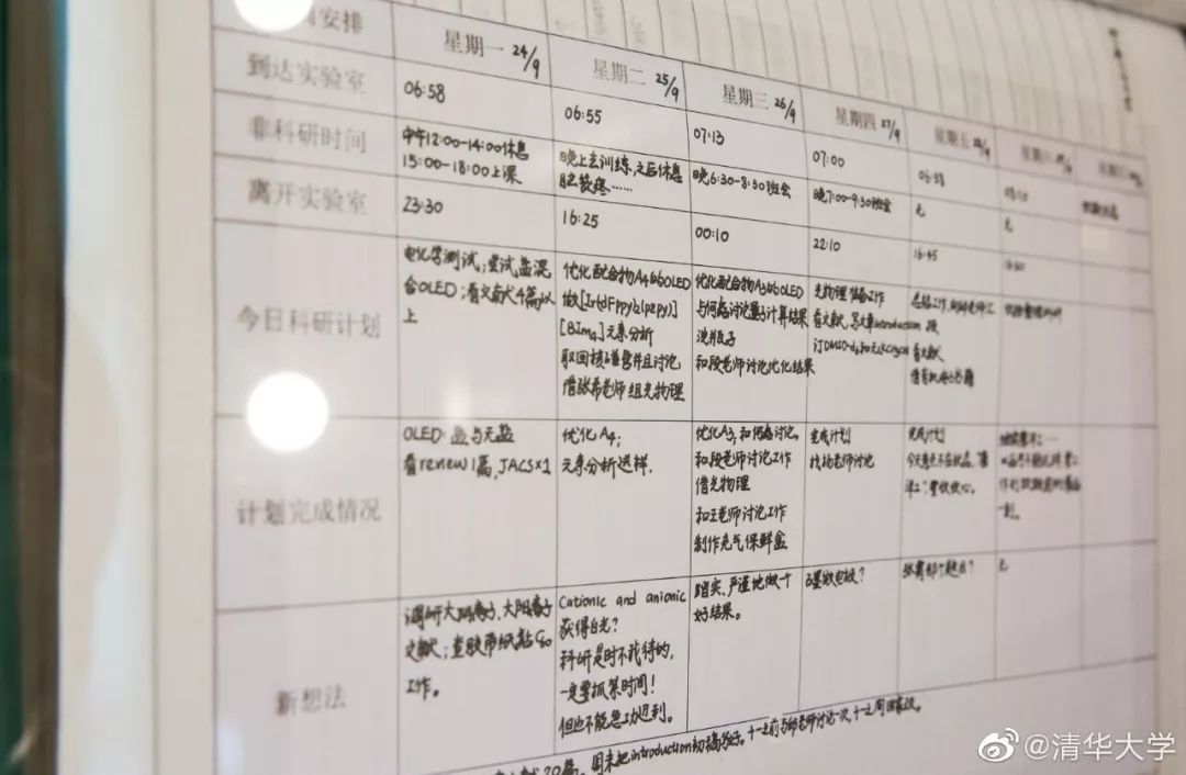 「南昌晚报」清华学生作息表曝光！看完瑟瑟发抖