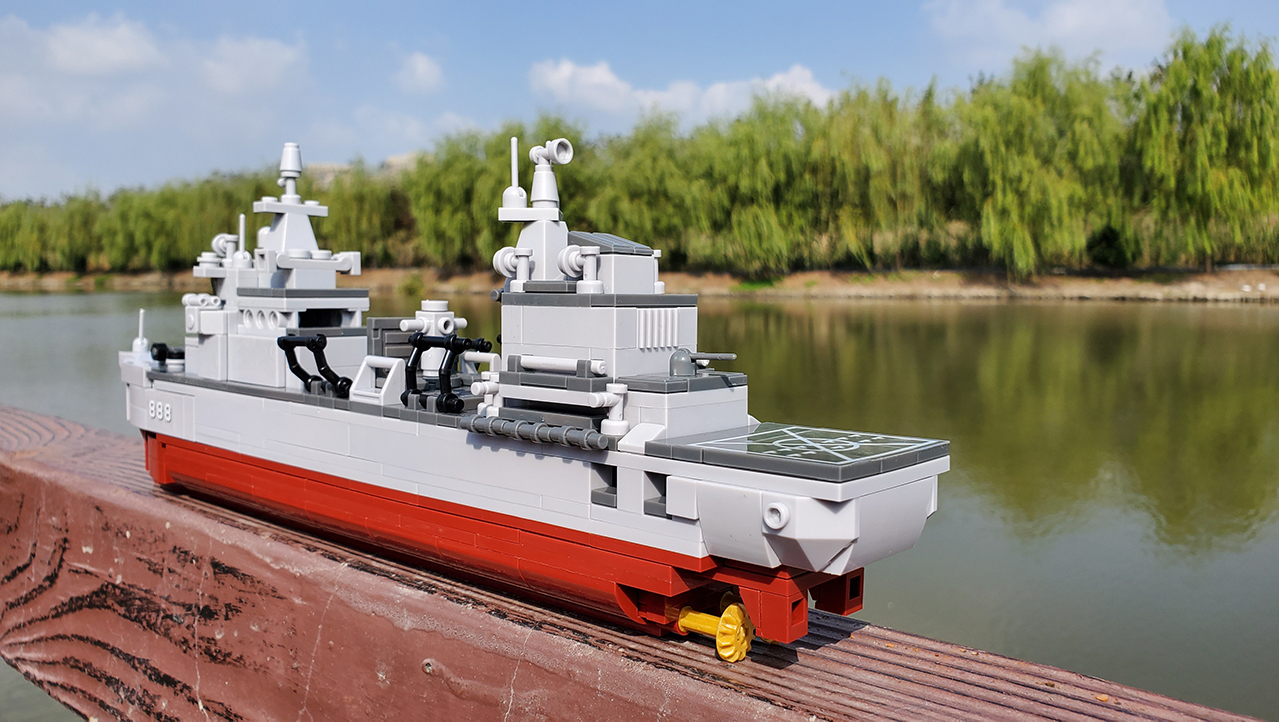 补给舰也要做积木小鲁班906b型补给舰图文评测