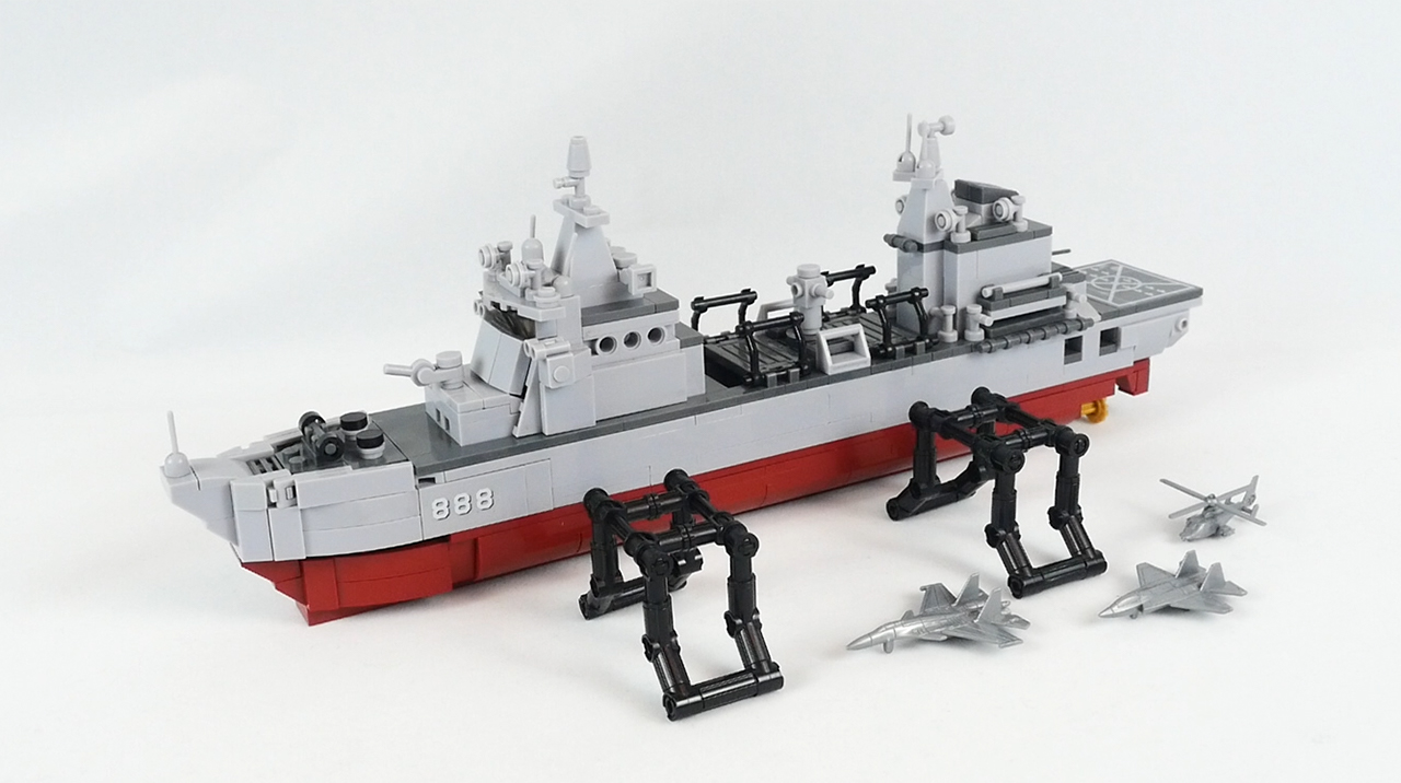 补给舰也要做积木小鲁班906b型补给舰图文评测