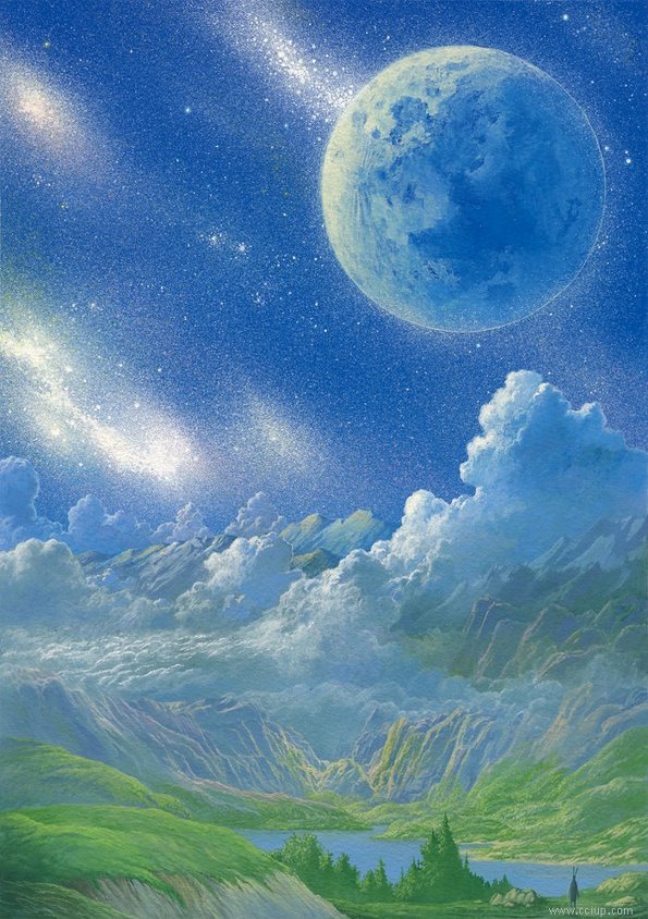 日本插画师toshioebine奇妙的梦幻世界