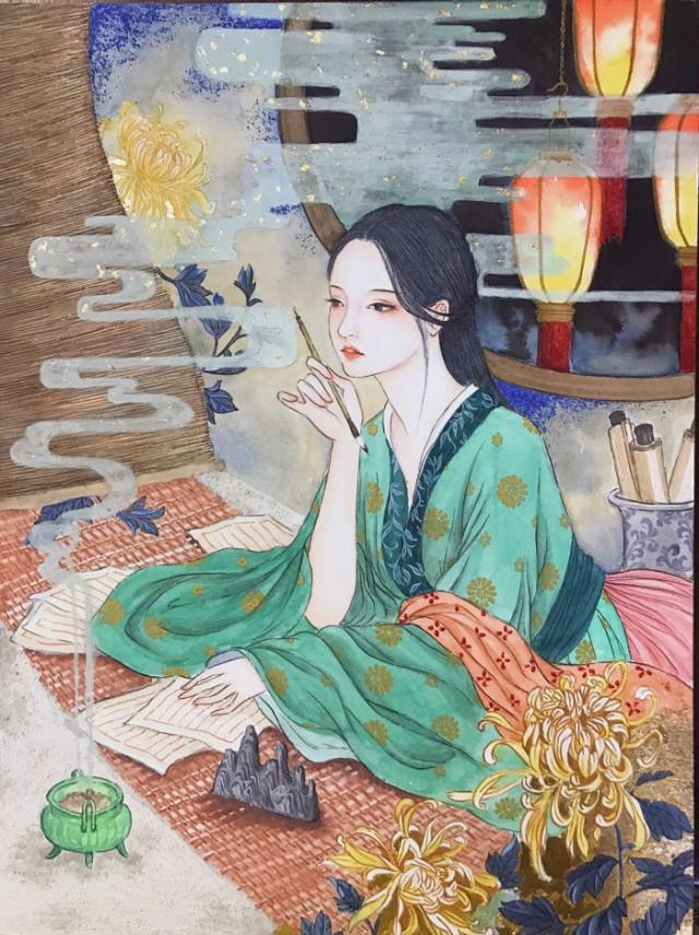 别说世间再无李清照!这位千古第一才女,竟被一位美女插画师还原