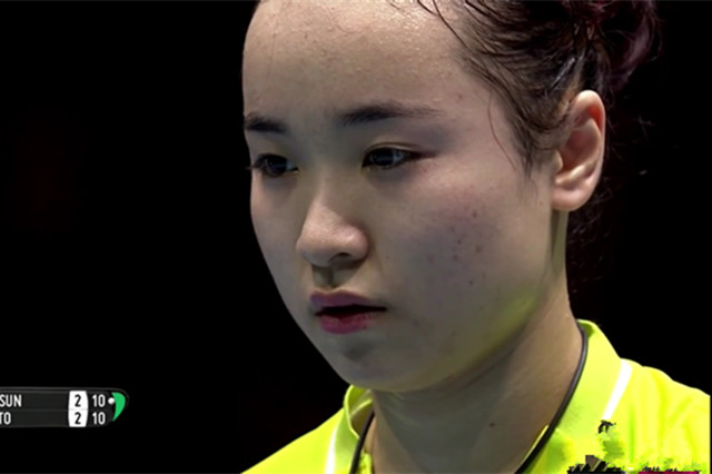 伊藤美诚和孙颖莎大战五局被球迷爱称大头的她成世界杯表情包
