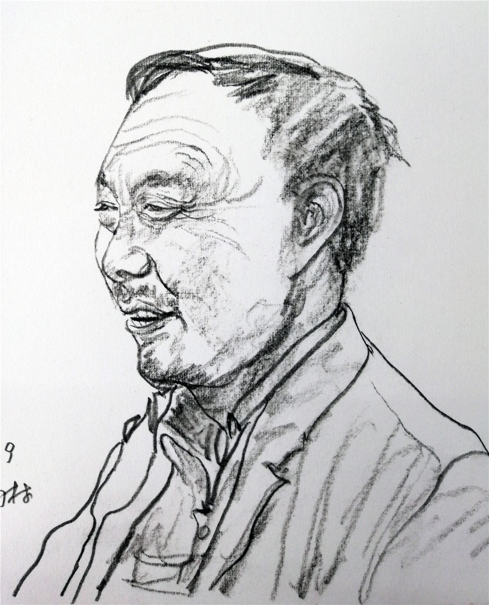 画家孙恩道主题创作父老乡亲写生形象展示