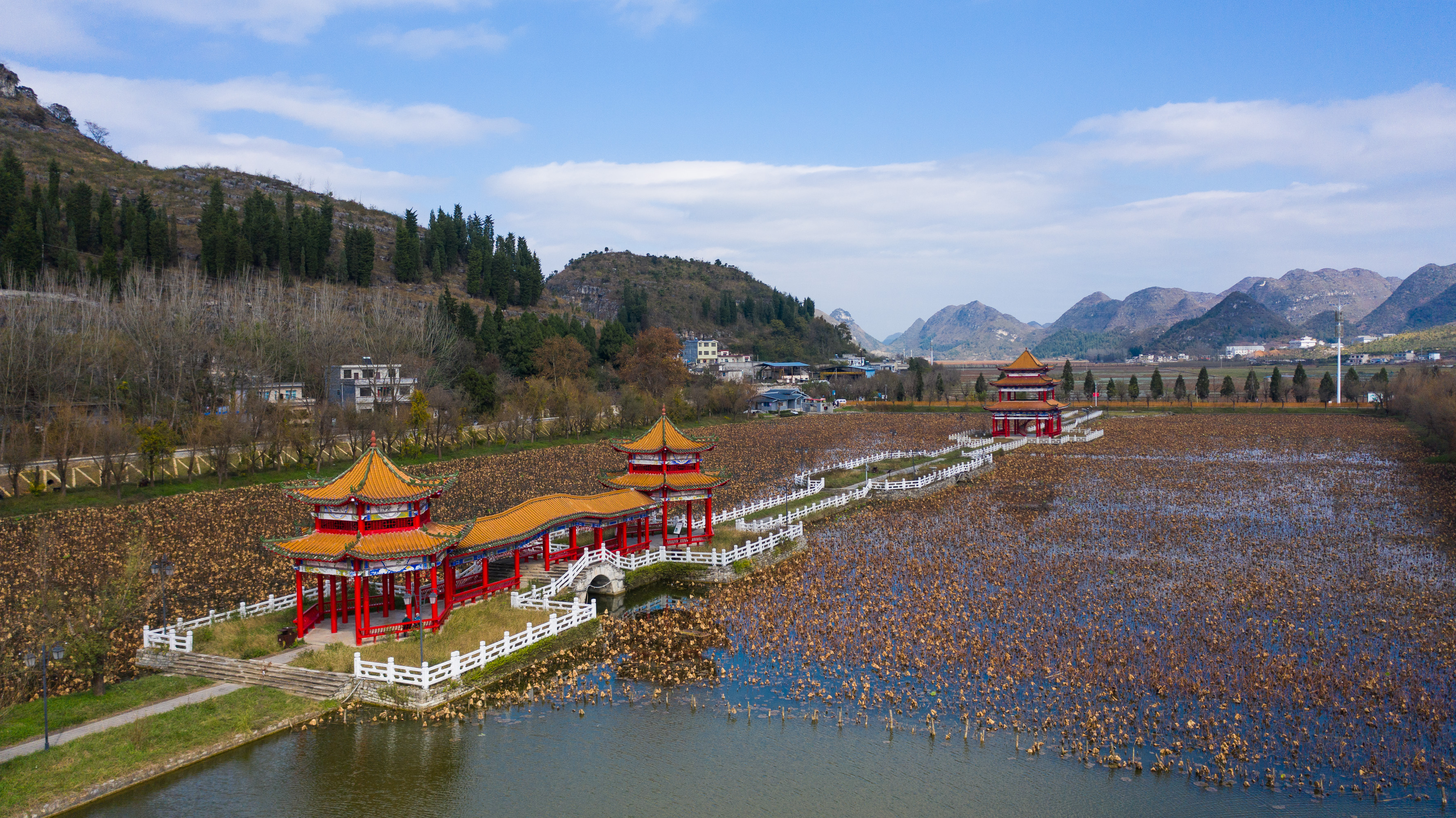 貴州安龍:國家溼地公園冬日景色迷人