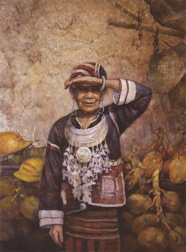 2017-2019年 油画作品《黎族领袖王国兴——寻路》《乡村系列之二》