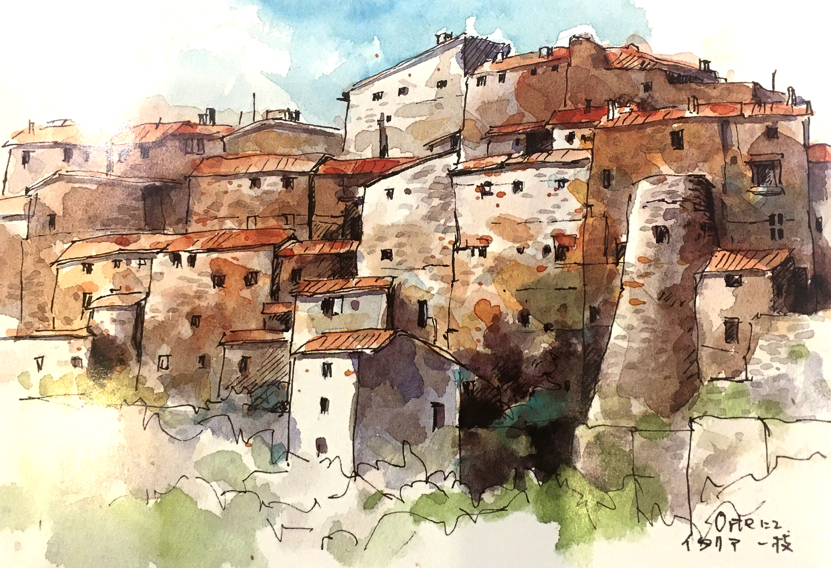 31幅清新的水彩风景画画的非常棒收藏了照着临摹