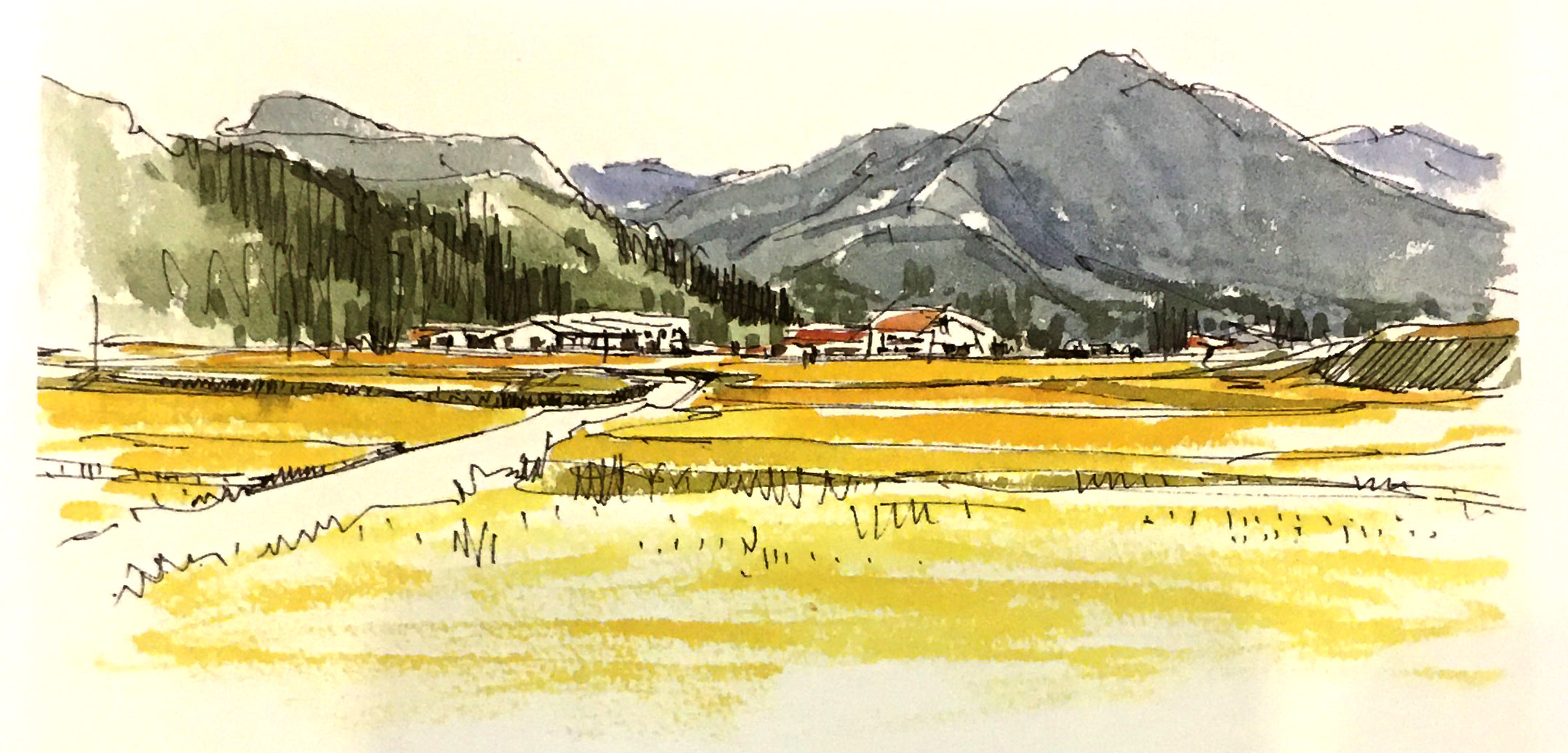 31幅清新的水彩风景画画的非常棒收藏了照着临摹