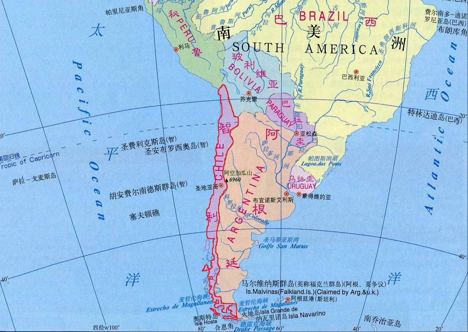 南美洲东部地形图片
