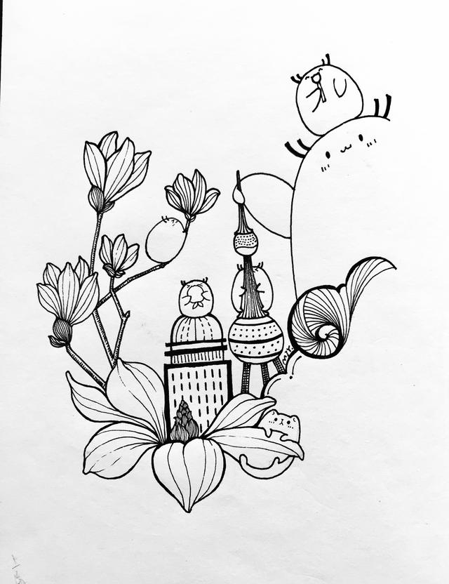 近期线描简笔画小集临摹学习的不错素材建议收藏