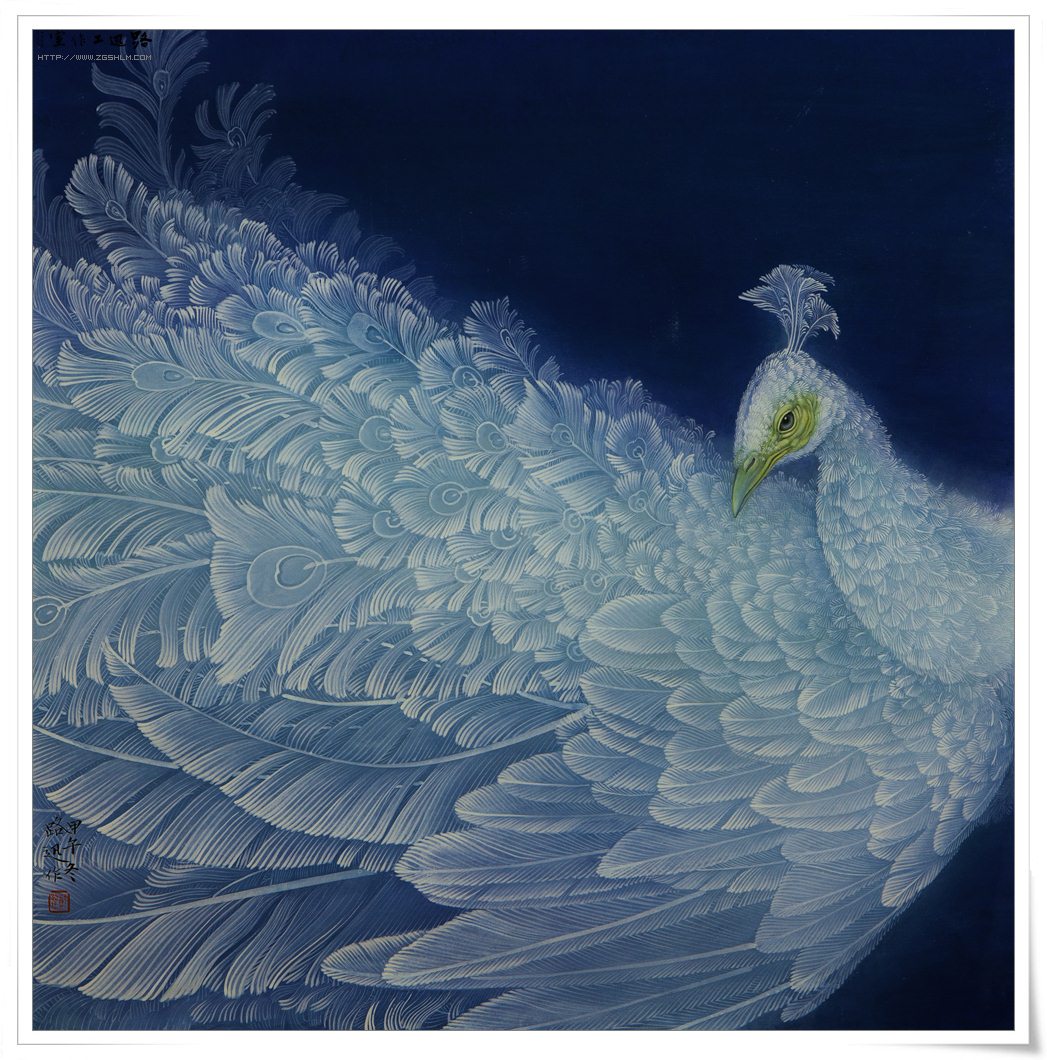 仙游人物天工清新意趣盎然郑路迅工笔花鸟画作品欣赏