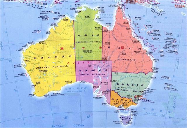 澳大利亚工业区分布图图片