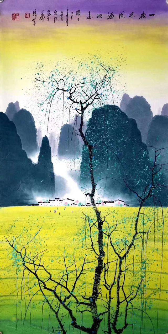 彩墨创始人张泉踪泼彩漓江美不胜收将山水灵动之美动情演绎