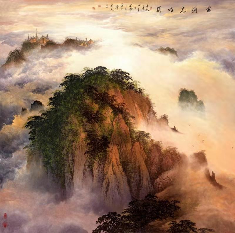 画坛巨匠吕少华的山水画清逸俊秀大气磅礴千峰竞秀烟云氤氲