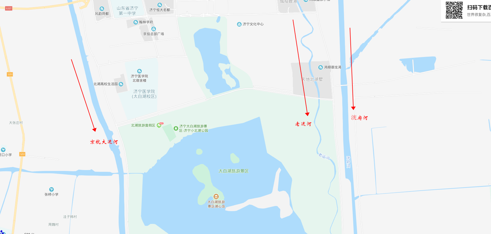 济宁小北湖地图图片