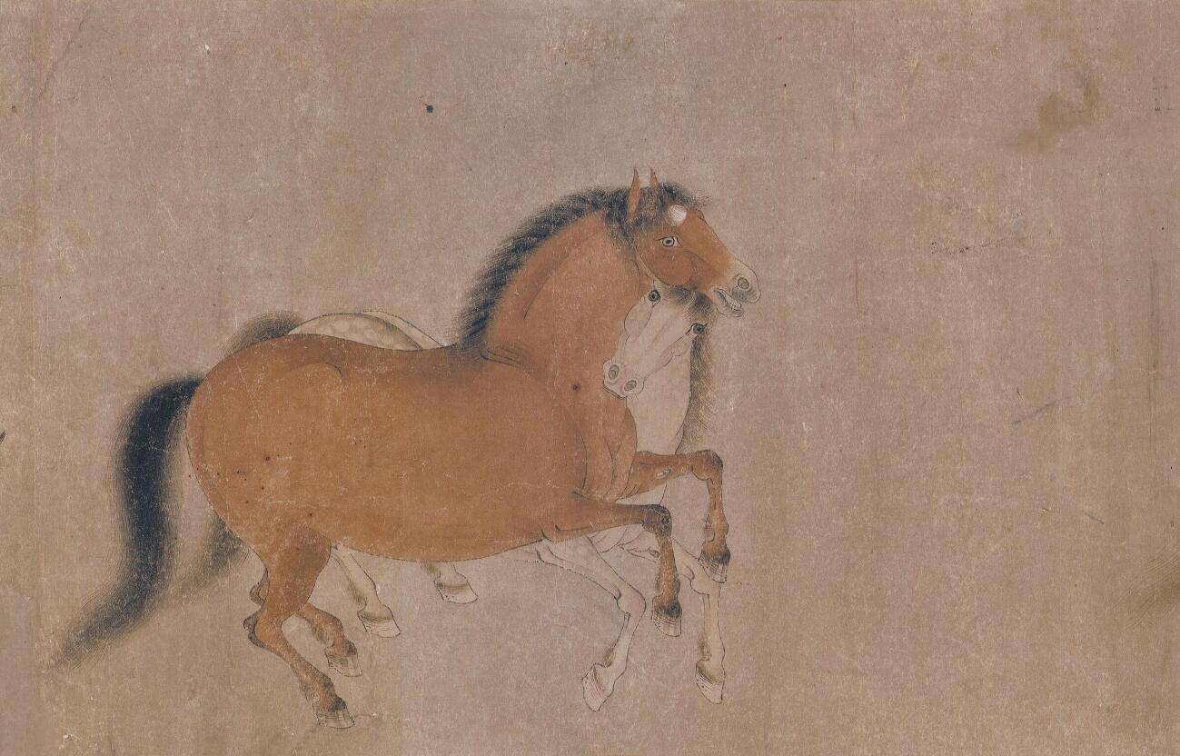 马身形矫健浑圆饱满体格精壮他笔下的马是能跑动的马